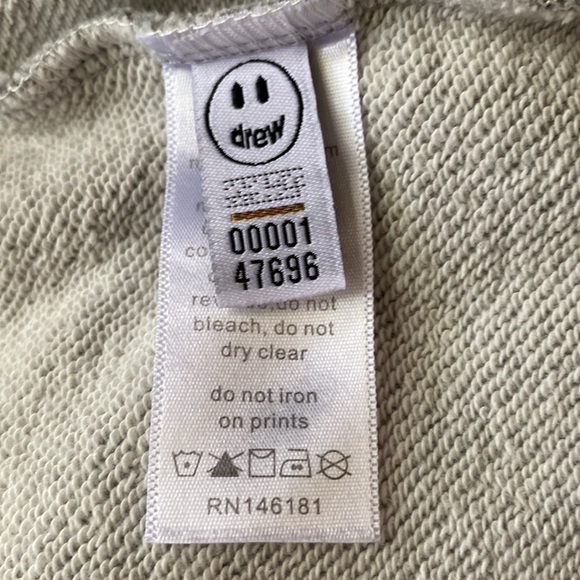 DREW grey hoodie (Justin Bieber's brand) - Picture 5 of 6